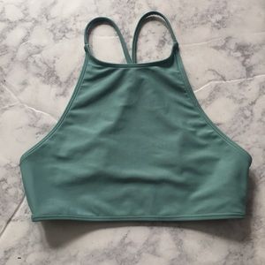 High neck bathing suit top